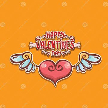 Vector Valentines Day Cartoon Style Heart Label Stock Vector ...