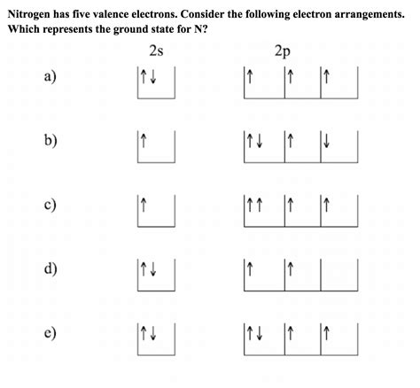 Solved 1. Nitrogen has five valence electrons. Consider the | Chegg.com