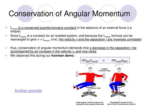 PPT - Conservation of Angular Momentum, Change in Angular Momentum and, Angular Impulse ...