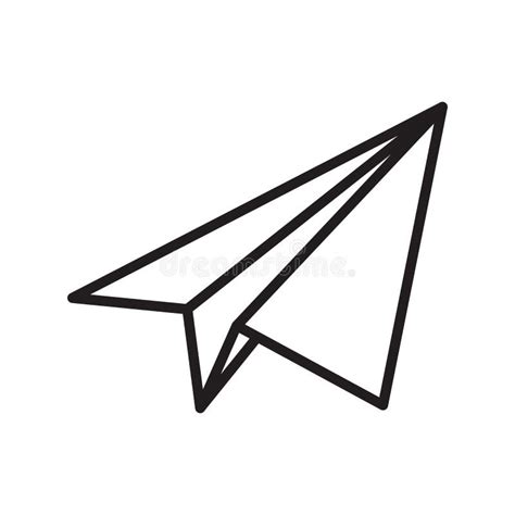 Linear Paper Plane Vector Thin Line Icon. Paper Airplane Sketch Icon ...