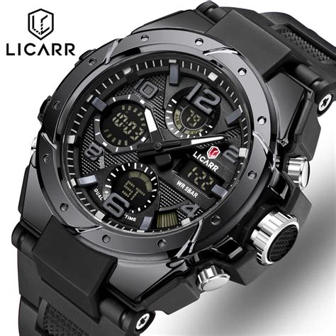 LICARR Brand Original Men's Watch Digital Sports Waterproof Fashion Men ...