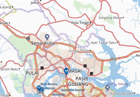 MICHELIN Tebrau map - ViaMichelin