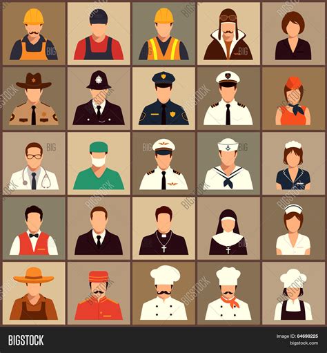 Icon Workers, Vector & Photo (Free Trial) | Bigstock