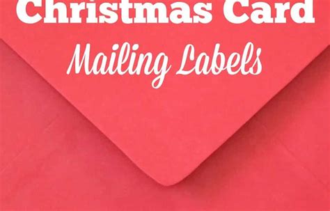 How to Create Christmas Card Mailing Labels