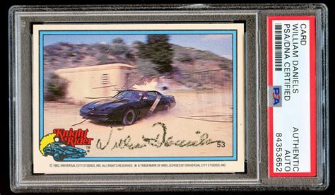 William Daniels Autographed Signed #53 Autograph 1982 Knight Rider Voice Of Kitt PSA Slabbed