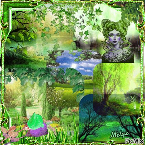 collage green nature - Free animated GIF - PicMix