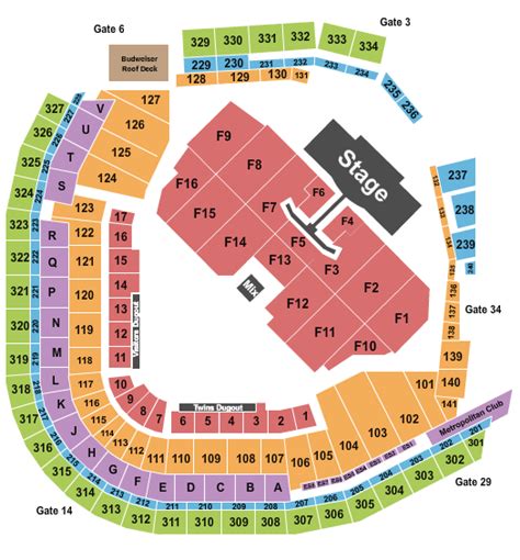 Target Field Seating Chart For Twins Games | Cabinets Matttroy