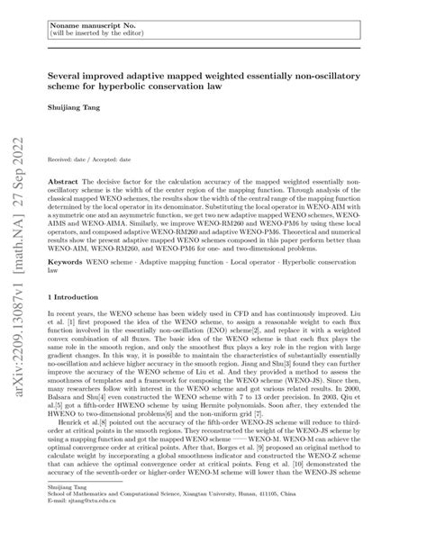 Several improved adaptive mapped weighted essentially non-oscillatory ...