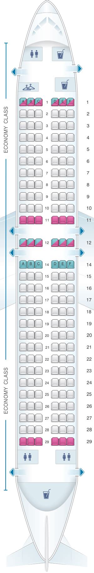 Seat Map Blue Panorama Boeing B737 400 | SeatMaestro