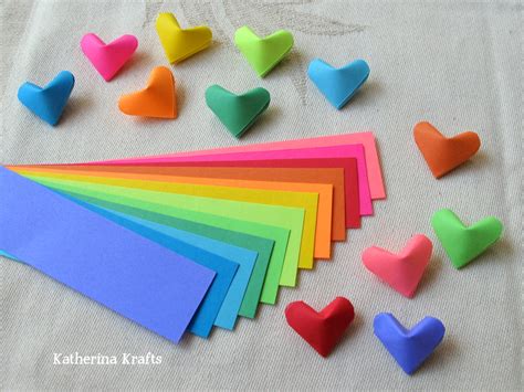 Katherina Krafts: Instructions on How to Fold Origami Hearts