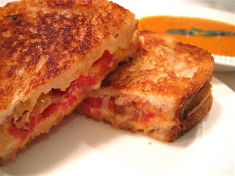 Grilled Cheese and Tomato Sandwich and Creamy Tomato Soup