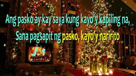 Sa Araw ng Pasko (HD Videoke, Karaoke, Minus one with Lyrics) - YouTube