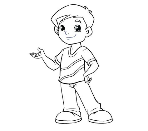 How to Draw a Boy - Really Easy Drawing Tutorial | Boy drawing, Cute boy drawing, Boy cartoon ...