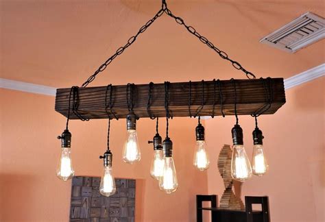 Farmhouse Chandelier-wood Chandelier-rustic Chandeliers-chandelier - Etsy | Lustre fait maison ...