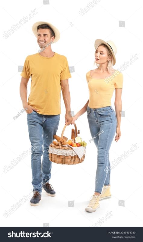 Young Couple Food Picnic Basket On Stock Photo 2083414780 | Shutterstock