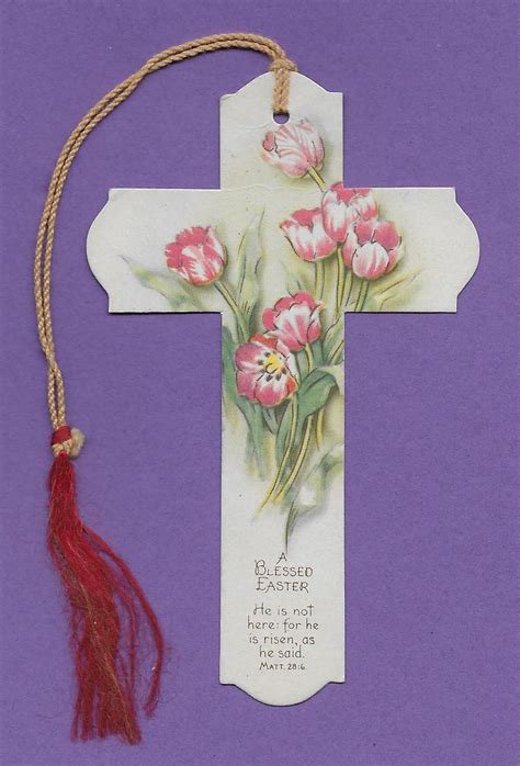 1906 Bookmarks Christian Cross Easter & Embossed Flowers | Vintage, Kostenlos, Ebay