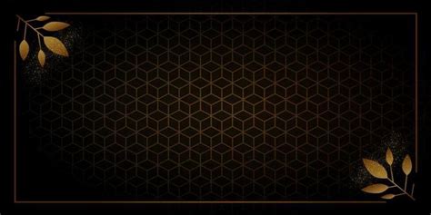 hitam dan emas latar belakang bentuk geometris abstrak wallpaper desain mewah realistis | Latar ...