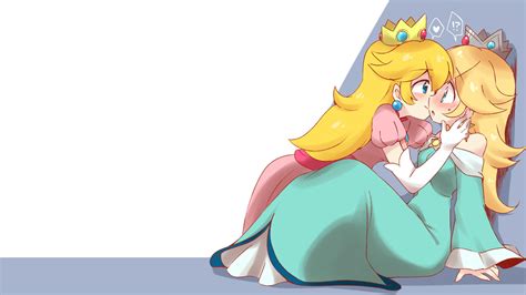 Princess Peach, Peach, Princess Rosalina, Rosalina, Kissing, Yuri ...