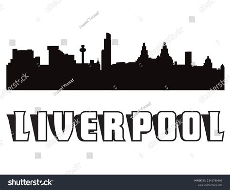 Liverpool Skyline Silhouette Vector Art Stock Vector (Royalty Free ...