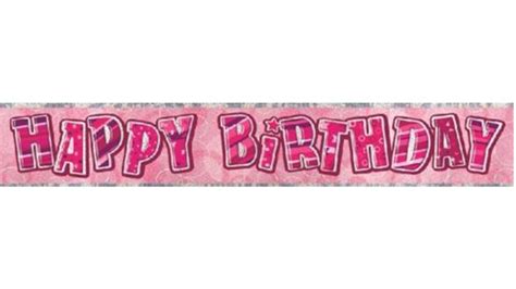 Partyartikel – Happy Birthday – Banner – pink – ButterflyBalloons