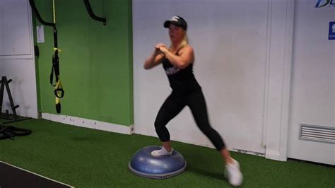 Bosu Ball Side to Side Lunges - YouTube