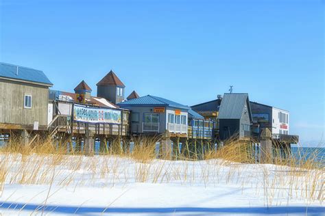 Winter at Old Orchard Beach Photograph by Elizabeth Dow | Fine Art America