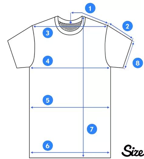 T-Shirt Measurement Guide with Picture and Size chart