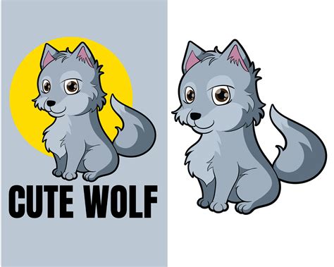 Cute Wolf Svg Baby Wolf Cartoon Image Cartoony Wolf Png - Etsy