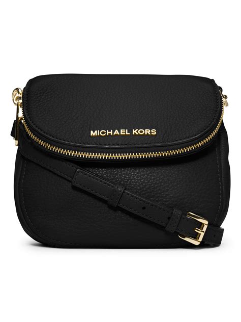 Lyst - Michael Michael Kors Bedford Small Leather Crossbody Bag in Black