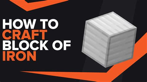 How To Make Block Of Iron In Minecraft