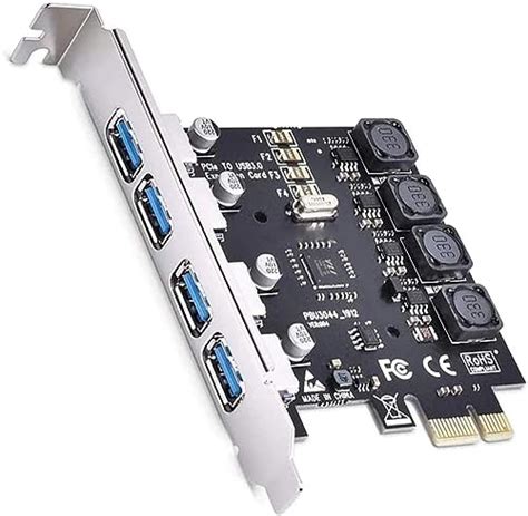 4 Ports PCIE USB 3.0 Card Super Speed 5Gbps PCI Express (PCIe ...