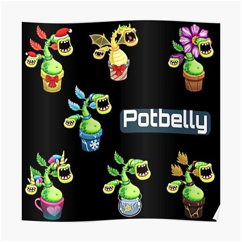 My Singing Monsters Characters Potbelly Premium Matte Vertical Poster