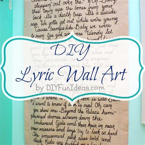 HOW TO MAKE SONG LYRIC WALL ART ON DROP CLOTH CANVAS | Lyrics on canvas, Diy, Diy wall art