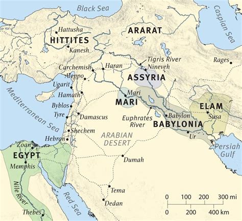 Old Testament Ancient Near East Map