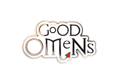 good omens logo | Black and white stickers, Cute stickers, Badge