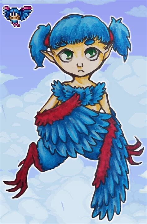 Day 468/555 of Terraria Daily Drawing - Lil' Harpy : r/Terraria