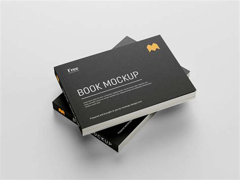 Free Landscape Softcover Book Mockup (PSD)