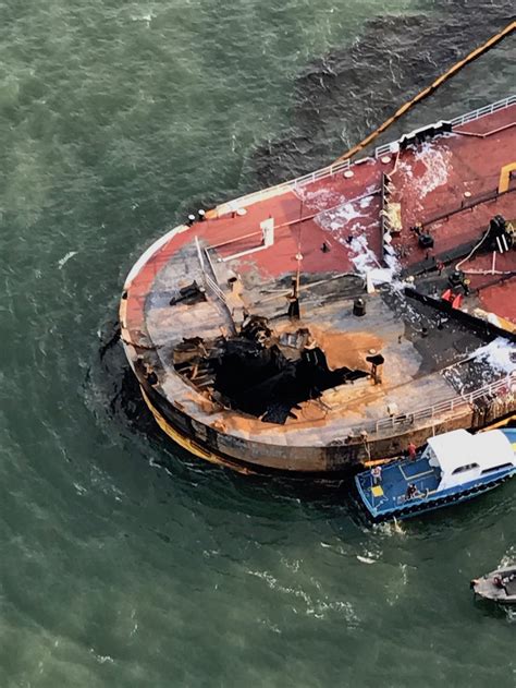 Oil Cleanup Continues in Texas After Barge Explosion, Fire