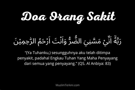 2 Doa Orang Sakit Agar Cepat Sembuh, Mustajab Doa Nabi Ayub dan yang ...