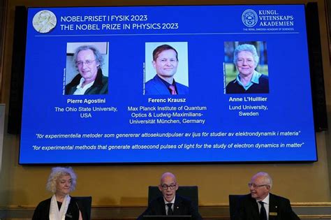 Trio win 2023 Nobel Prize in Physics for use of light to study electrons | The Straits Times