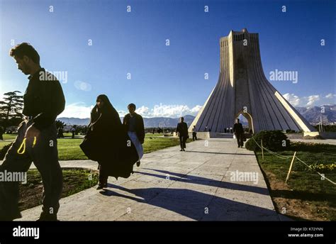 The Azadi tower at Azadi square in Tehran Stock Photo - Alamy