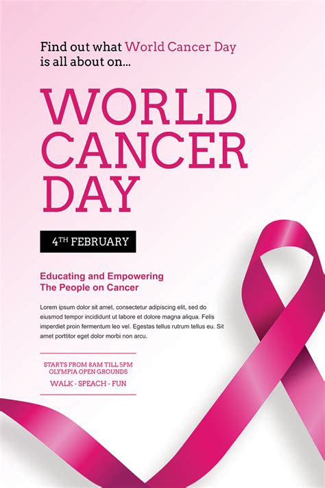 World Cancer Day Poster Template in PSD - Download | Template.net