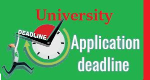 University Application Deadline For 2025 Intake - Apply Online Admission 2026