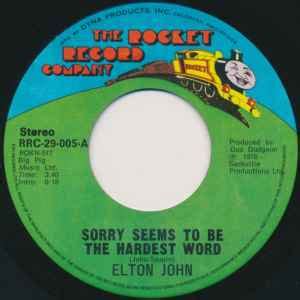 Elton John - Sorry Seems To Be The Hardest Word (1976, Vinyl) | Discogs