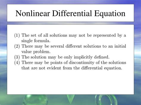 Difference Between Linear And Nonlinear Differential Equation Linear ...