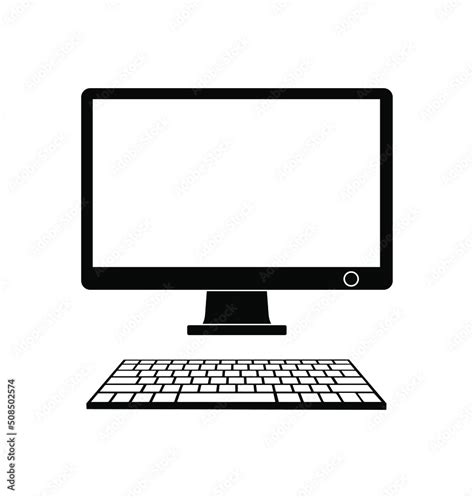 Laptop icon vector. computer illustration sign. PC symbol or logo ...