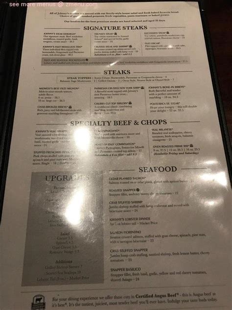 Online Menu of Johnnys Italian Steakhouse Restaurant, Altoona, Iowa, 50009 - Zmenu