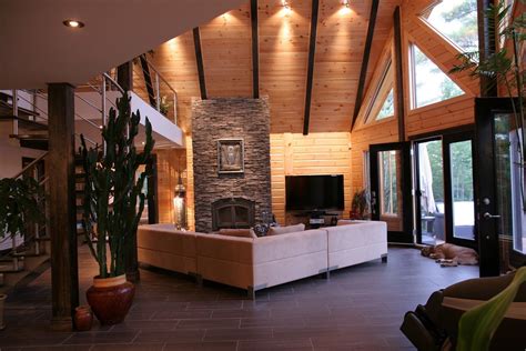 Log Cabin Interiors for the Most Comfortable Log Cabin at ... | Modern cabin interior, Cabin ...