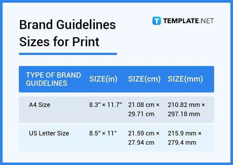 Brand Guidelines Size - Dimension, Inches, mm, cms, Pixel | Free ...