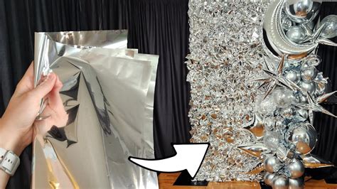 Easy Metallic Backdrop from Gift Wrap - YouTube